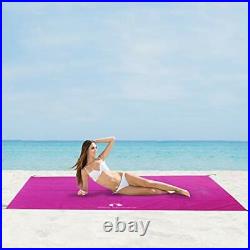 Beach Mat Sand Proof & Waterproof Polyester Mesh Material Pink Classic Color