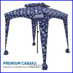 Beach & Sports Cabana Cool and Comfortable Large Shade Area 6' X 6' Blue Flowers