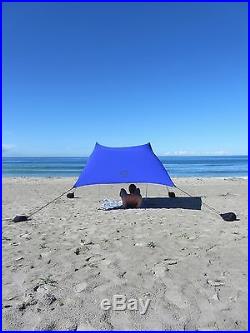 Beach Tent Sand Anchor Portable Canopy for Shade & Shelter Outdoors Coral