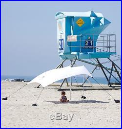 Beach Tent Sand Anchor Portable Canopy for Shade & Shelter Outdoors White