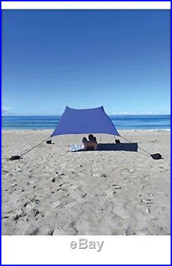 Beach Tent Sun Shelter Sand Anchor Carry Bag Canopy Rain Protect Portable 2 Pole