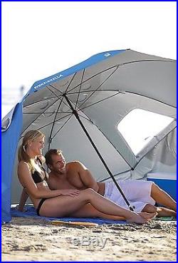 Beach Umbrella Shelter Tent Sun Portable Sport Shade Outdoor Weather Canopy Blue