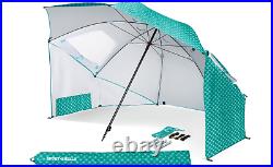 Beach Umbrella with Sand Anchor Vented Outdoor Sun Tent Pop-Up Shade
