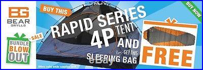 Bear Grylls 4 Person Rapid Series Tent + Bear Grylls Native Sleeping Bag Bundle