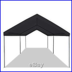 Black Portable 10x20 Carport Canopy Garage Tent Shelter Cover Kit Outdoor Frame