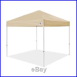 Black / Tan Fabric Pyramid Instant Shelter (10' x 10')