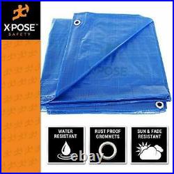 Blue Multi-Purpose Tarp 5 Mil Waterproof Cover Shelter Camping Poly Tarpaulin