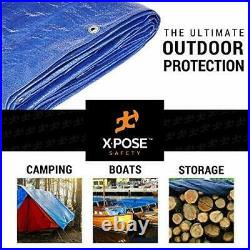 Blue Multi-Purpose Tarp 5 Mil Waterproof Cover Shelter Camping Poly Tarpaulin