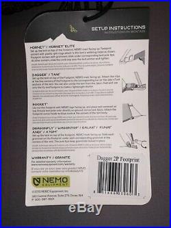 Brand New Nemo Dagger 2p (2019) Backpacking Tent With Footprint Included