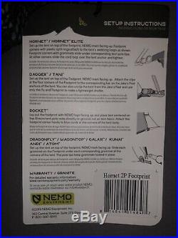 Brand New Nemo Hornet 2p (2019) Ultralight Backpacking Tent WithFootprint Included