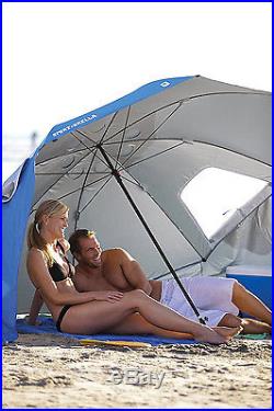 Brella sport umbrella sun shelter beach portable weather shade camping blue red