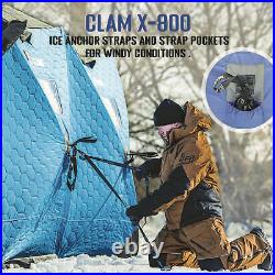 CLAM Portable 15'x8' 7 Person Pop Up Ice Fishing Thermal Hub Shelter(Open Box)