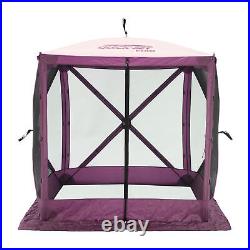 CLAM Quick-Set 6x6ft Portable Outdoor 4 Sided Canopy Shelter, Plum (Open Box)
