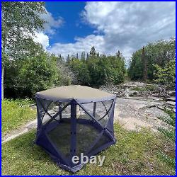 CLAM Quick-Set 9 x 9 Ft Portable Outdoor Camping Canopy Shelter, Blue (Used)