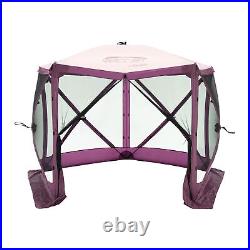 CLAM Quick-Set 9x9 Ft Portable Outdoor Camping Canopy Shelter, Plum (Used)