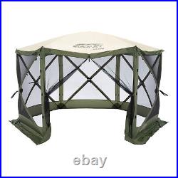 CLAM Quick-Set Escape 11.5 x 11.5 Ft Portable Canopy Shelter, Green/Tan (Used)