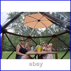 CLAM Quick-Set Escape Sky Screen Canopy Shelter + 6 Pack of Wind and Sun Panels