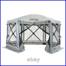 CLAM Quick-Set Pavilion 12.5 x 12.5 Foot Portable Canopy Shelter, Gray (Damaged)