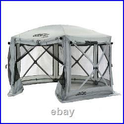 CLAM Quick-Set Pavilion 12.5 x 12.5 Foot Portable Canopy Shelter, Gray (Damaged)