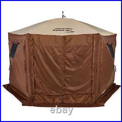 CLAM Quick-Set Pavilion 12.5 x 12.5 Foot Portable Outdoor Canopy, Brown(Used)