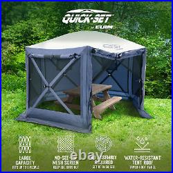 CLAM Quick-Set Pavilion 12.5 x 12.5 Ft Portable Canopy Shelter, Blue (Used)