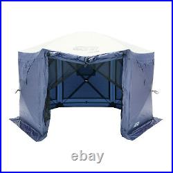 CLAM Quick-Set Pavilion 12.5 x 12.5 Ft Portable Canopy Shelter, Blue (Used)