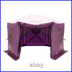 CLAM Quick-Set Pavilion 12.5 x 12.5 Ft Portable Outdoor Canopy, Plum (Open Box)