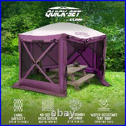 CLAM Quick-Set Pavilion 12.5 x 12.5 Ft Portable Outdoor Canopy, Plum (Used)