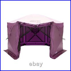 CLAM Quick-Set Pavilion 12.5 x 12.5 Ft Portable Outdoor Canopy, Plum (Used)