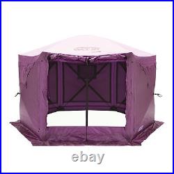 CLAM Quick-Set Pavilion 12.5 x 12.5 Ft Portable Outdoor Canopy, Plum (Used)