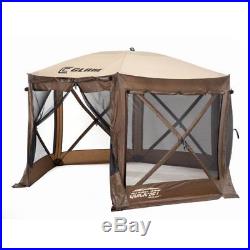 CLAM Quick Set Pavilion Screen Shelter Brown/Tan 9882 12.5' x 12.5' 6 Sides NEW