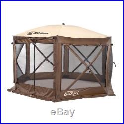 CLAM Quick Set Pavilion Screen Shelter Brown/Tan 9882 12.5' x 12.5' 6 Sides NEW