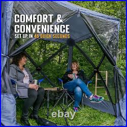 CLAM Quick-Set Traveler 6x6 Ft Portable 4 Sided Canopy Shelter, Blue (Open Box)