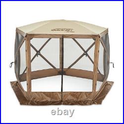 CLAM Quick-Set Venture 9 x 9 Ft Portable Outdoor Camping Canopy Shelter, Brown