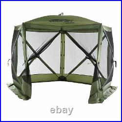 CLAM Quick-Set Venture 9 x 9 Ft Portable Outdoor Camping Canopy Shelter, Green
