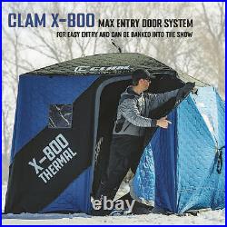 CLAM X-800 Portable 15'x8' 7 Person Pop Up Ice Fishing Thermal Shelter (Used)
