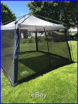 COLEMAN Camping Instant Screened Tent 11'x11' Shelter Canopy withCarry Bag