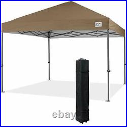 COOSHADE Durable Easy Pop Up Canopy Tent 12x12FtKhaki