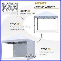 COOSHADE Pop Up Canopy Tent 10x10Ft Outdoor Festival Tailgate Event Vendor Cr