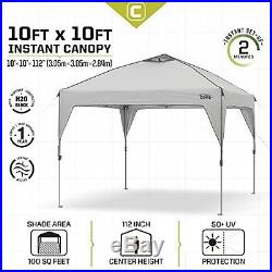 CORE 10' X 10' Instant Shelter Canopy With Wheeled Carry Bag, Gray