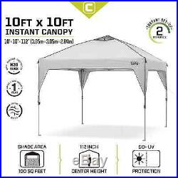 CORE 10' x 10' Instant Shelter Canopy with Wheeled Carry Bag Gray