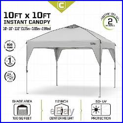 CORE 10' x 10' Instant Shelter Canopy with Wheeled Carry Bag, Gray