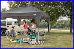 CORE Instant Canopy 10x10 Ft Outdoor Shade Canopy Shelter Tent, Gray (2 Pack)