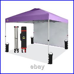 CROWN SHADES 10'x10' Canopy with 1 Sidewall, Purple (Used)