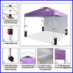 CROWN SHADES 10'x10' Canopy with 1 Sidewall, Purple (Used)