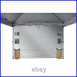 CROWN SHADES 10x10 Ft Pop Up Canopy Tent withOrganizer Pocket Sidewall, Beige(Used)