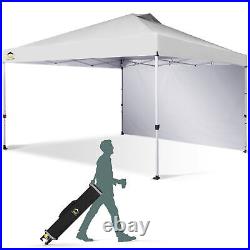 CROWN SHADES 12x12 Ft Canopy Tent with Sidewall & Push Center Lock, White (Used)