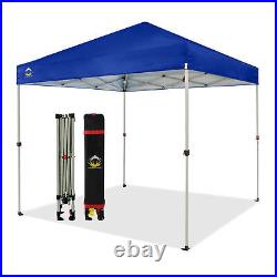 CROWN SHADES 8x8 Ft Pop Up Outdoor Canopy Tent with 1 Push Lock, Navy Blue (Used)