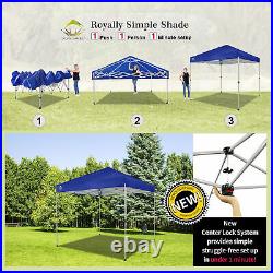 CROWN SHADES 8x8 Ft Pop Up Outdoor Canopy Tent with 1 Push Lock, Navy Blue (Used)