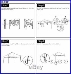 CROWN SHADES Patented 10ft x 10ft Outdoor Pop up Portable Shade Instant Folding